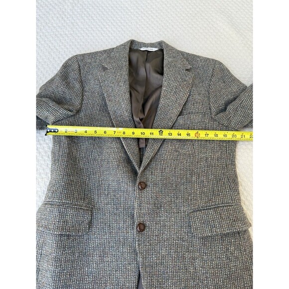 Vintage Harris Tweed Sports Jacket Coat Wool Mens Large Handwoven Scotland 1985 - Picture 14 of 14